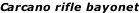 Carcano rifle bayonet