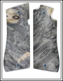 Star BM or BKM grips Buckeye Burl stabilized