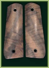 Llama Mini Max grips fiddleback Claro Walnut